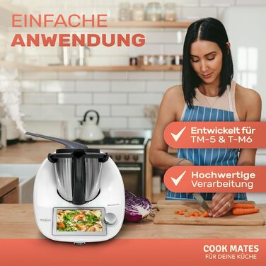 Паровий дивертор для Thermomix TM5 TM6 ДУЖЕ ДОВГИЙ Паровий розрядник для захисту навісних шаф Аксесуари для відведення пари для ТМ-5 ТМ-6 для ТМ5/6 - Антрацит