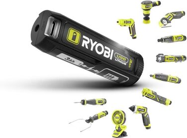 Акумуляторний прожектор RYOBI 4 V USB-LITHIUM RLA4-0, 300 люмен, без акумулятора та зарядного пристрою