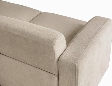 Місний диван, диван 211 см з функцією сну, шеніловий диван з 2 подушками, м&39які меблі для вітальні, спальні (кремовий) кремового кольору, 3-