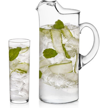 Набір для пізнього сніданку Libbey Modern Bar Boozy з 6 келихами для довгих напоїв та глечиком