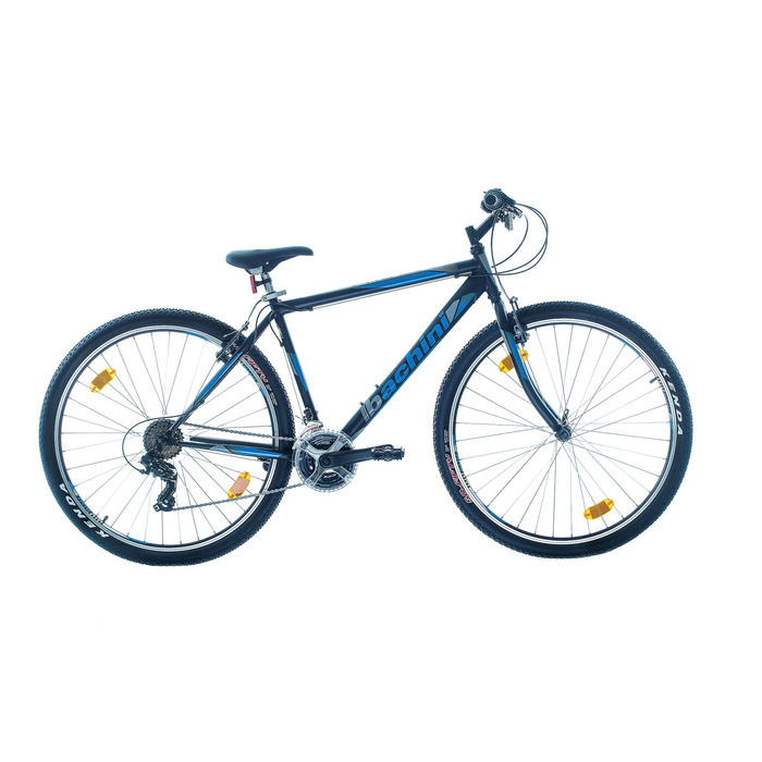 Гірський велосипед Multibrand PRO 27,5/29 дюймів, гальма V-brakes, унісекс, підходить для зросту 165190 см, чорний з синім, 21 передача, 29 дюймів