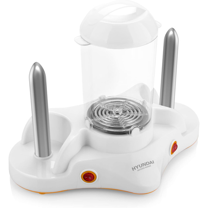 Виробник хот-догів HYUNDAI HDM 120 i 1-12 сосиски i 1-6 яєць i кукурудза в качанах сумісна i 2 стійки для підігріву булочок i маленький помічник для віденських, яєць і кукурудзи