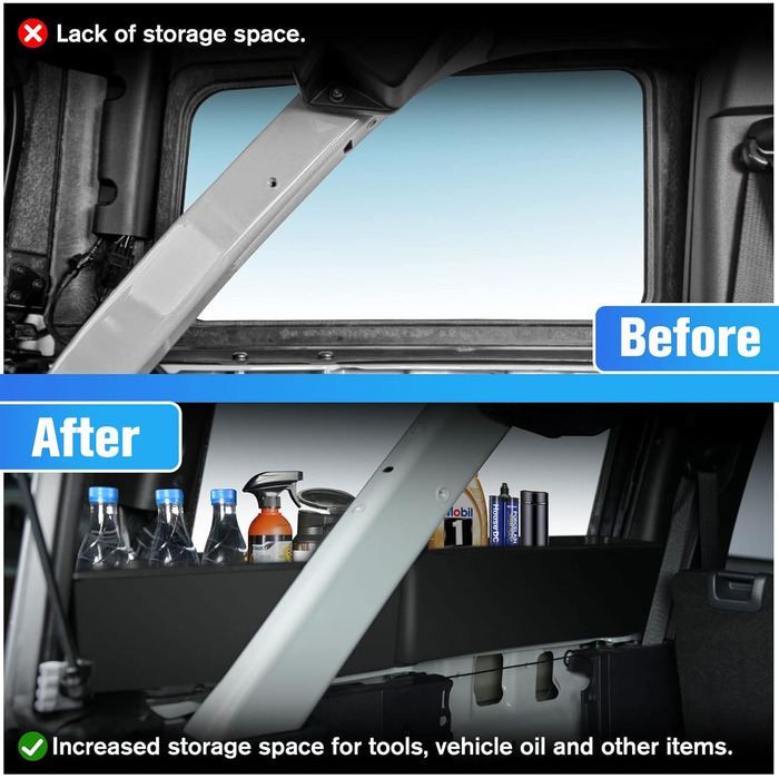 Органайзер для багажника Ford Bronco 4-дверний (2021-2023), ліва бічна коробка, матове чорне покриття