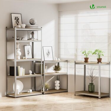 Надміцний стелаж VOUNOT, комплект з 2 шт., стелажі для зберігання, підвальні стелажі, безболтові стелажі, стелажі для майстерні, 180x90x40 см, 5 регульованих полиць, вантажопідйомність 875 кг, 90x40x180 см