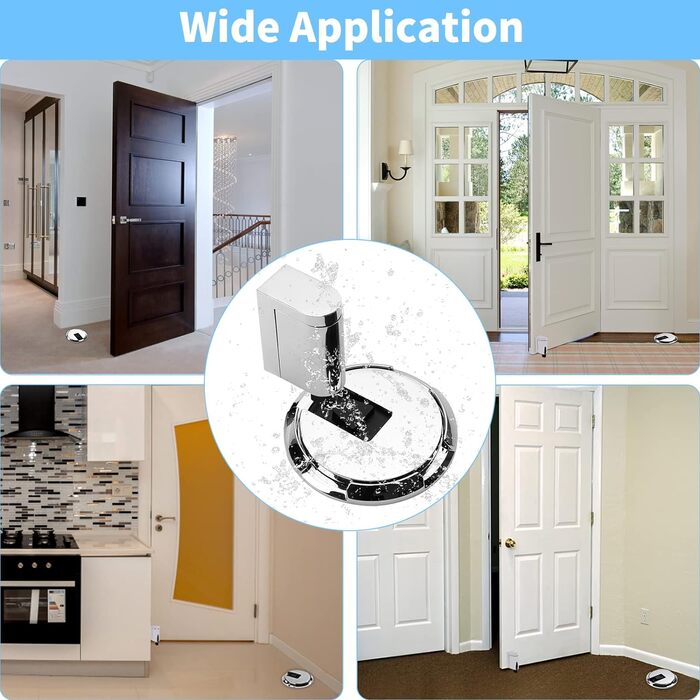 Дверний обмежувач підлоговий Самоклеючий важкий тримач для дверей Дверний обмежувач без свердління Регульований по висоті буфер дл