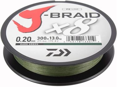 Плетена волосінь, 8 Braid 300m dark green -