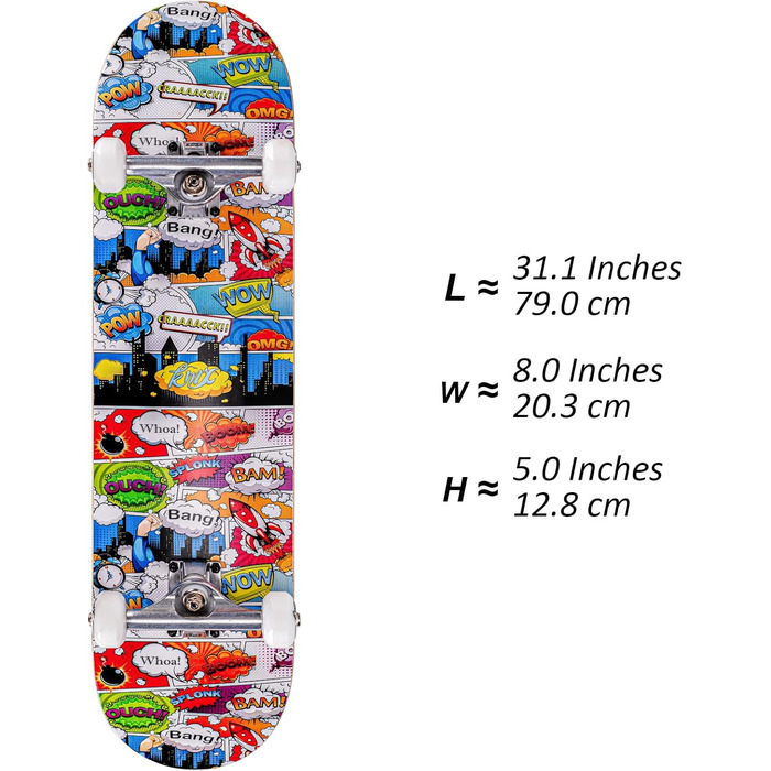 Скейтборд Arrow Board — серія KMX, 22/27/31 дюймів