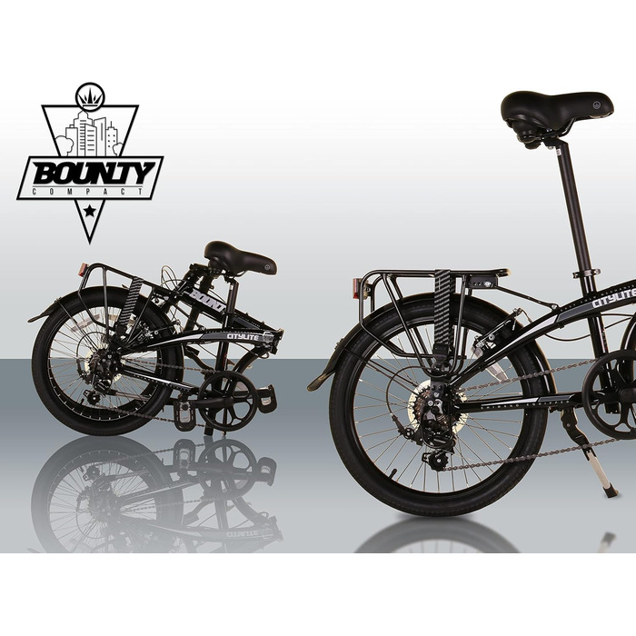 Складаний велосипед Bounty Citylite Легка алюмінієва рама 6-швидкісні передачі Shimano з перемикачами Revo Ідеально підходить для щоденних поїздок