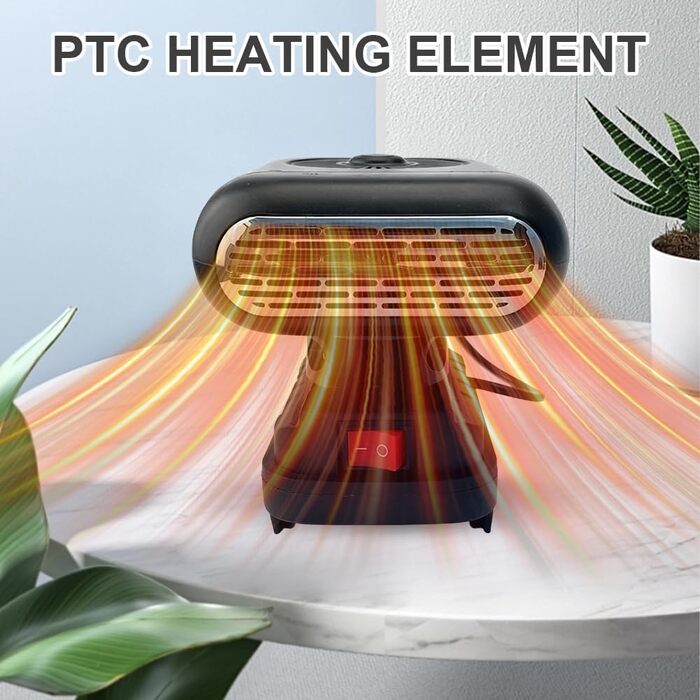 Обігрівач на батарейках, вентилятор-обігрівач на батарейках, автомобільний обігрівач з батарейками, поворот на 90, 2 портативні USB-обігрівачі, сумісний з BL1830 BL1850 BL1840 BL1845 BL1815 BL1820 BL1860B