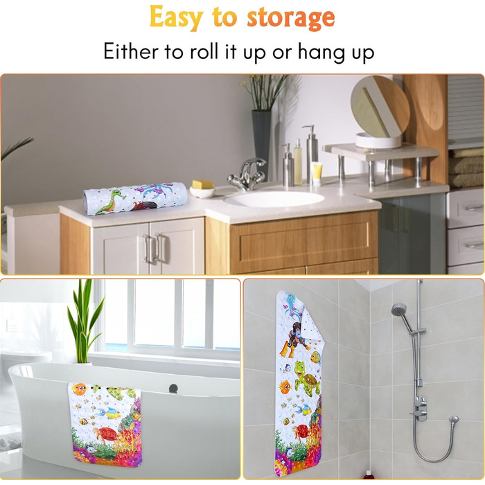 Оригінальний нековзний килимок для ванни для дитини, килимок для ванни 100x40 см, нековзний дитячий килимок для ванни, дитячий кил