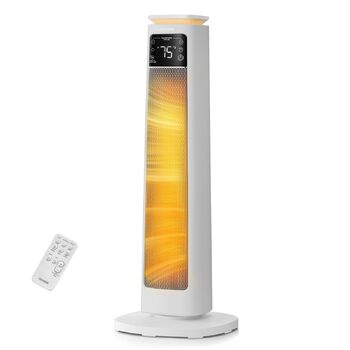 Енергозберігаючий вентилятор-обігрівач, керамічний вентилятор-обігрівач PTC потужністю 2000 Вт, тиха робота, режим ECO для низького енергоспоживання, пульт дистанційного керування, таймер, захист від перегріву та перекидання, електричний обігрівач для дом