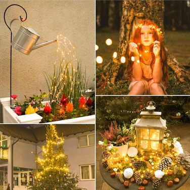 Світлодіодна батарея казкових вогнів з пультом дистанційного керування, 10M 100LED акумуляторна батарея з таймером 8 режимів IP65