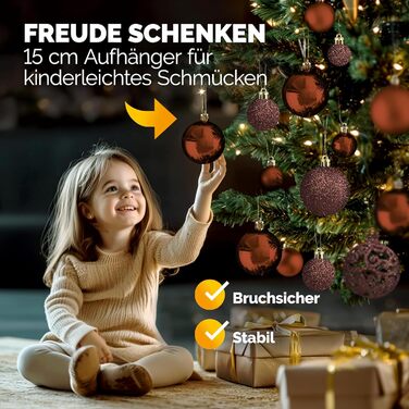 Різдвяні кульки 100 шт коричневі Deuba