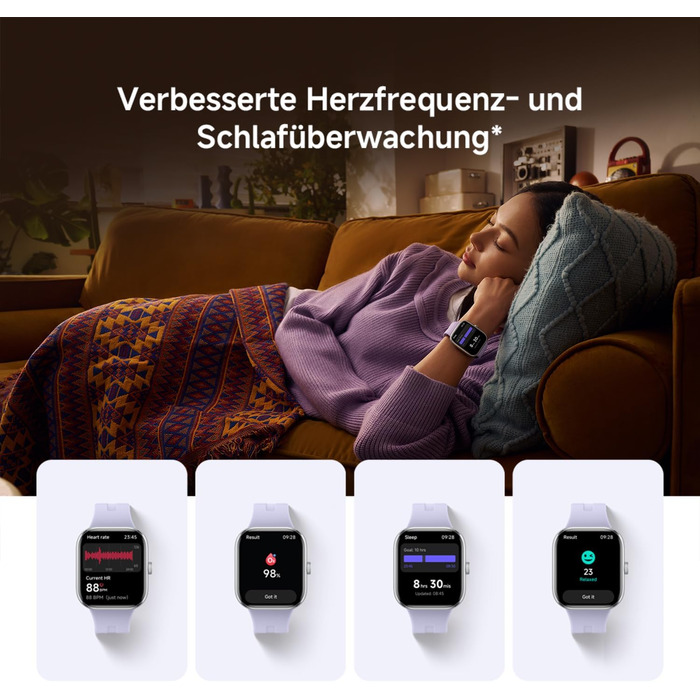 Розумний годинник XIAOMI Redmi Watch 5, відстеження спорту та фітнесу, 2.07-дюймовий AMOLED-дисплей, 24 дні роботи від батареї, понад 150 спортивних режимів, моніторинг серцевого ритму, відстеження сну, водонепроникність 5 атм, GPS, Android та iOS, чорний