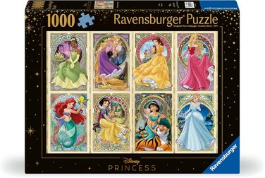 Пазл Ravensburger 12000497 - Nouveau Art Princesses - пазл на 1000 елементів для дорослих і дітей від 14 років, Disney Puzzle, Dis