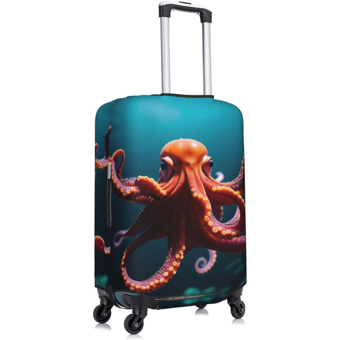 Чохол для валізи Октопус, міцний захист для багажу розміром 45.7-81.3 см, чорний, малий