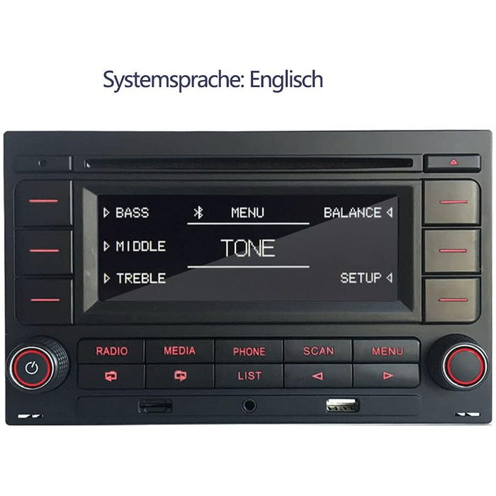 Автомобільна стереозвукова стереосистема RCN210 для VW Golf MK4 Polo Passat B5 USB MP3 AUX SD Вбудований Bluetooth з програвачем компакт-дисків RCN210 avec adaptateur ISO