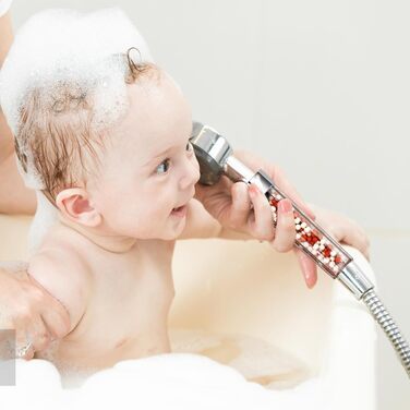 Душова насадка для фільтра з намистинами, душова насадка, фільтр проти випадіння волосся з вапняним нальотом, фільтруючі камені, антибактеріальні іонні фільтри, мінеральні камінці для видалення хлору, 9 Pack Mineral Beads Refill Set