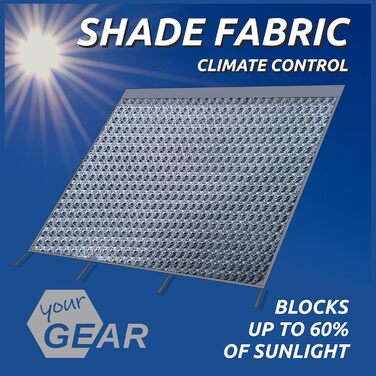 Ваш GEAR Capri Sun Blocker - 6 розмірів - вітропроникні передні та бічні панелі тенту для тентів, забезпечення конфіденційності та захисту від сонця. 3 кедри діаметром 4,3, 6,2 та 7 мм. Ширина передньої панелі від 240 до 480 см. 240 x 200 см - передня пан