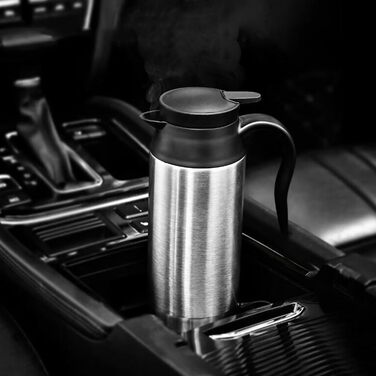 Автомобільний чайник з нержавіючої сталі 12 В, 750 мл Дорожній чайник Чайник для кемпінгу Прикурювач, портативний дорожній чайник