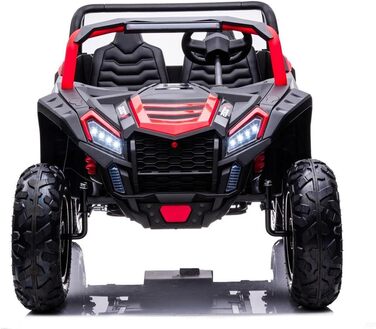 Дитячий електромобіль UTV XXL 24V 2 шт. місцевий, червоний, електромобіль для дітей 2 шт. місцевий, шкіряні сидіння, 2 двигуни по