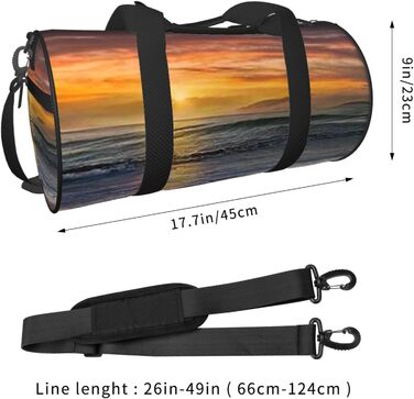 Спортивна дорожня сумка Bodybuilding Evolution великої місткості, легка та міцна, ідеальний подарунок для походів, відпочинку, ділових поїздок та іншого, дизайн Захід сонця на пляжі, універсальний розмір