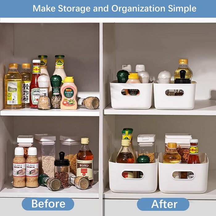 Коробка для зберігання пластиковий кошик для зберігання кухонна шафа органайзер з ручками кошик для зберігання кошик для зберіганн