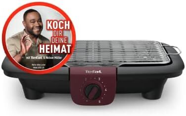 Регульований електричний настільний гриль 2300 Вт поверхня гриля 720 см легке очищення чорний/бордовий одинарний, 90E5 Easygrill