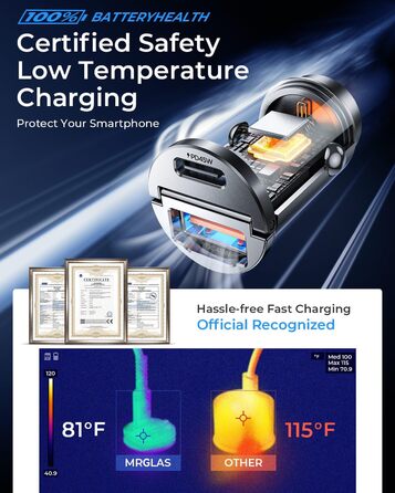 Вт Прикурювач USB C PD45W & QC45W 12v USB Розетка Розподільник Міні-металевий автомобільний зарядний пристрій USB C Адаптер Автомо