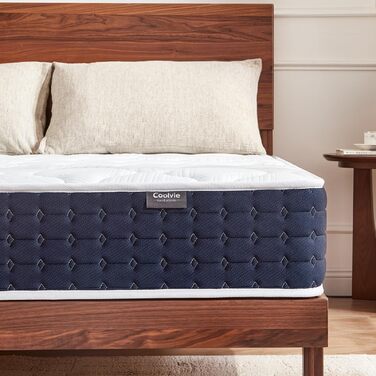 Матрац Coolvie 90x200 см Ортопедичний матрац H3 з 7-зонними пружинами Pocket Spring, висота 20 см Матраци з гелевим пінним покриттям з ефектом пам&39яті для сну на боці та на спині, сертифікований Oeko-Tex 90x200x20 см