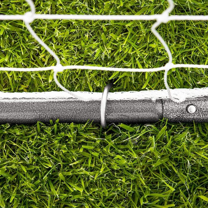 Футбольні ворота FORZA Steel42 Надзвичайно міцні сталеві ворота 6 розмірів Стандартний розмір, стійкі до атмосферних впливів, портативні з опорними кілками та додатковим комплектом для відскоку. Тільки ворота 2,4 м x 1,8 м