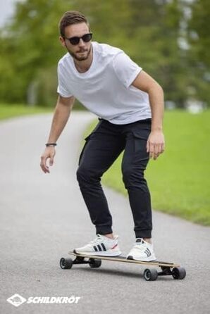 Лонгборд Schildkröt Freeride Cool Chimp 41" 9-шаровий клен drop-through ABEC-11 PU колеса 70x51 мм 88A повний компліт для фрірайду високих швидкостей німецький бренд понад 100 років оригінал 2025