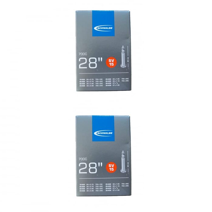 Камера велосипедна Schwalbe 01152800, 1 або 2 шт., 71 см (28 дюймів), DV/AV/SV (2 x SV15)