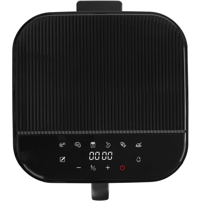 Фритюрниця KHF-550, 5,5 літрів, 1 200 Вт, сенсорний дисплей, скляний кошик для смаження без покриття, фритюрниця з щипцями та силіконовою підставкою (стандартна версія KHF-550)