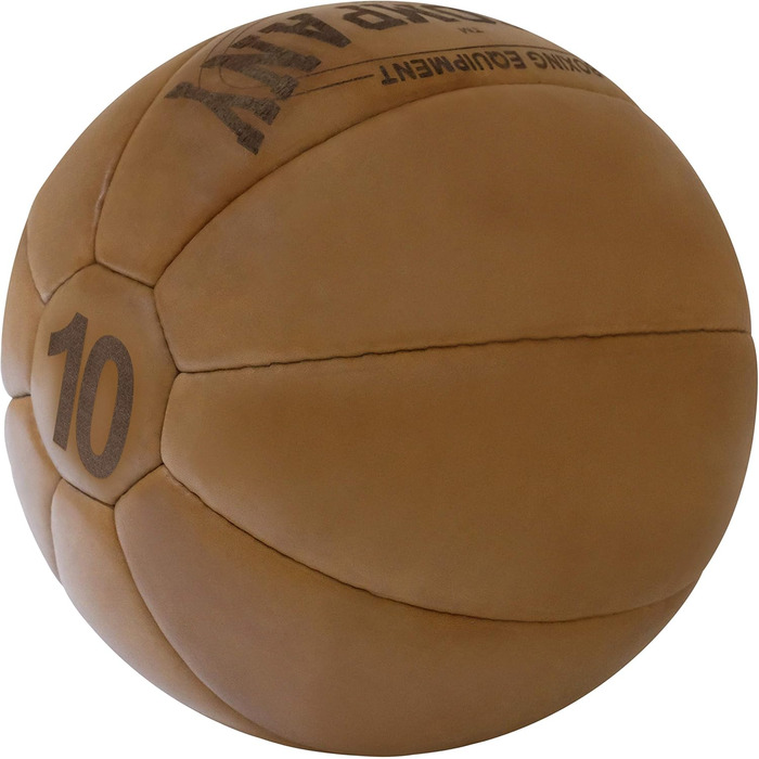 Шкіряний медичний м&39яч Bad Company Vintage з кроком ваги 10 Міцний м&39яч виготовлений з високоякісної натуральної шкіри коричневого або чорного кольору 1-10 кг 10 кг коричневого кольору