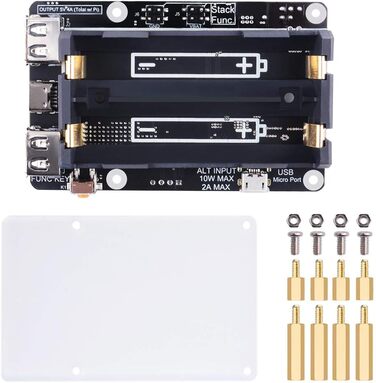 ДБЖ V5 Джерело безперебійного живлення ДБЖ для Raspberry Pi 5, підтримка зарядного пристрою 18650 Плата розширення Power Bank Power Management 5V для Raspberry Pi 4B/3B/3B/2B/B/A/A