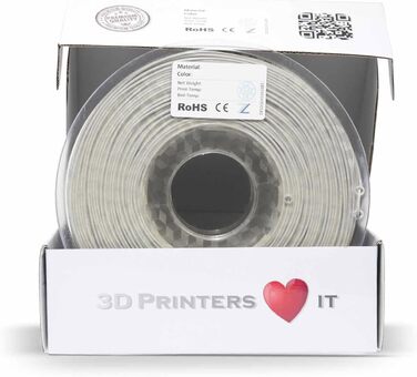Мм СІРИЙ МАТОВИЙ 1кг - нитка для 3D-друку преміумкласу, легко друкується, ідеально підходить для моделей та прототипів, 3D PLA 1.75