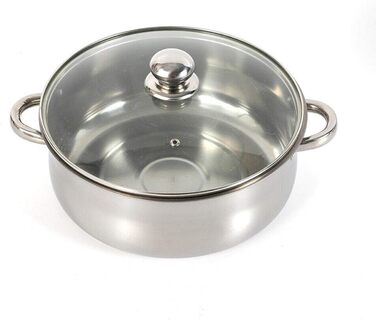 Пароварка з нержавіючої сталі, 5-шарова каструля зі скляною кришкою - ідеально підходить для здорового приготування овочів і карто