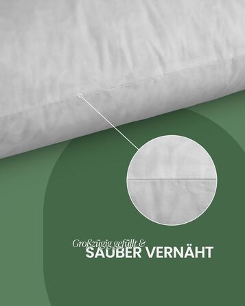 Пухова подушка Bestlivings, зроблена в Німеччині - 80x80 см, подушка для сну, сертифікована Downpass (якість та добробут тварин) - Oeko-Tex - чохол зі 100 високоякісної бавовни