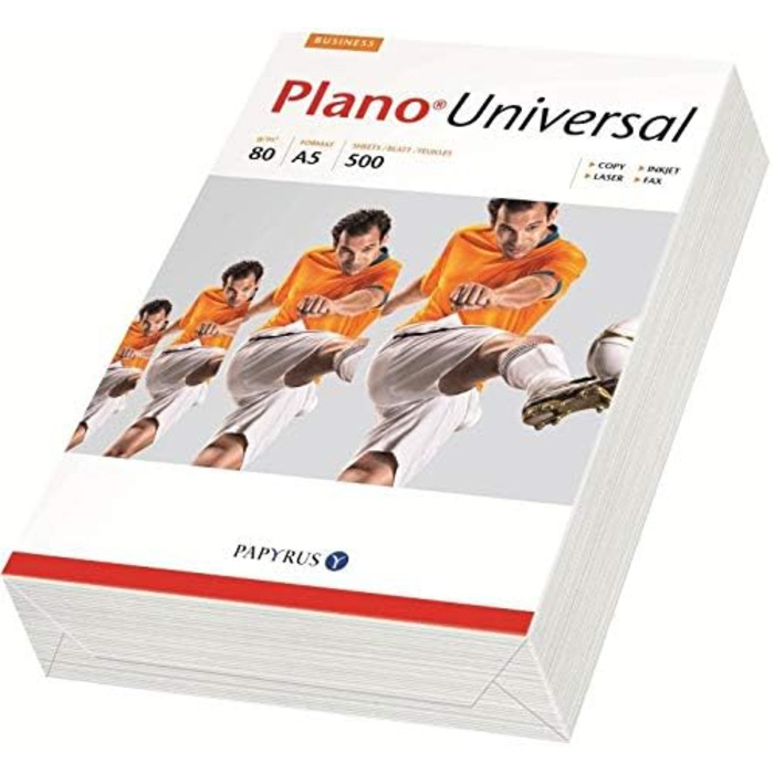 Багатофункціональний папір PAPYRUS Plano Universal, А5, 80 г/кв.м, ви отримаєте уку 500 аркушів