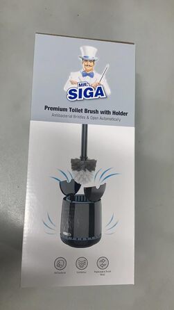 Щітка для унітазу MR.SIGA щітка для унітазу та тримач з контейнером для швидкого висихання та фіксованою ручкою, преміальна щітка