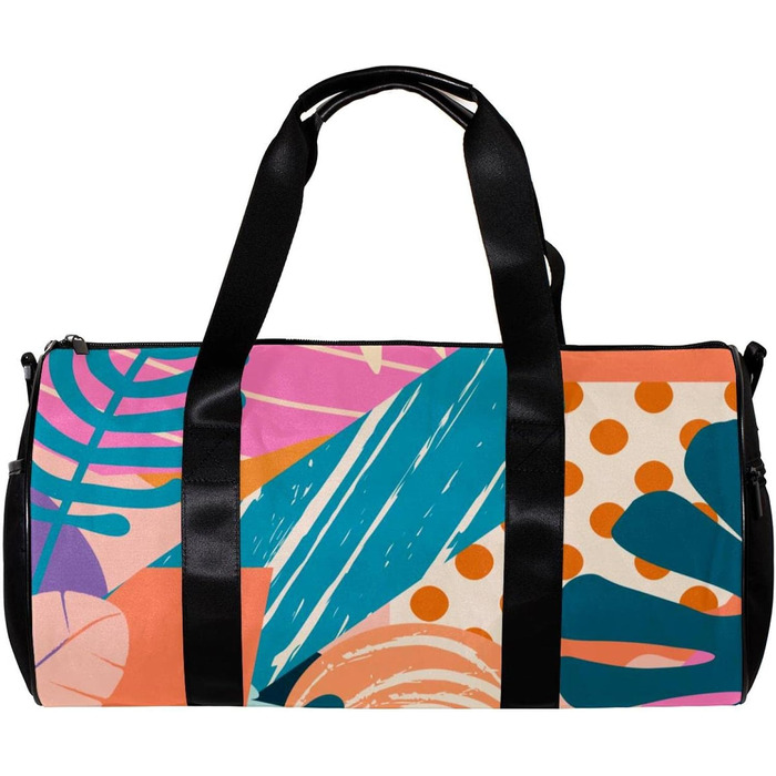 Спортивна сумка, маленька дорожня сумка, сумка для йоги, абстрактне тропічне листя, сумка для фітнесу на відкритому повітрі, ручна поклажа