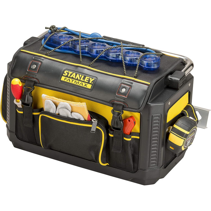 Футляр для інструментів Stanley FatMax (із захисним чохлом, 49 x 31 x 28 см, сумка з нейлону 600 ден, водонепроникний і ударостійкий, міцний футляр з багатьма внутрішніми кишенями) 1-79-213 1 Чорний / Жовтий