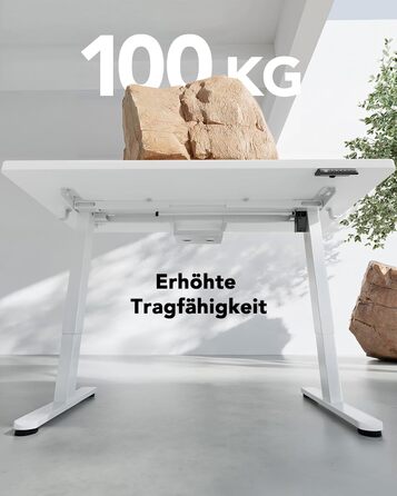 Стіл з регульованою висотою 160x80 см, товщина 25 мм, повна стільниця з безщітковим двигуном, ергономічний стіл для сидіння та стояння, легкий монтажний електричний стіл для домашнього офісу, білий 160*80 см