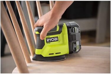 Трикутна шліфувальна машина RYOBI RPS18-0 18V OnePlus без акумулятора та зарядного пристрою 10 шліфувальних листів SCS10A зернисті