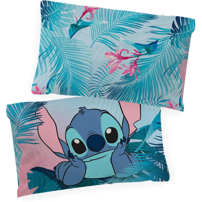 Постільна білизна Disney Lilo and Stitch з квітковим принтом для двох - комплект дитячої постільної білизни, включаючи наволочку 5