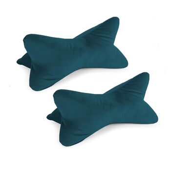 Затишна оксамитова подушка для читання, комплект з 2 шт. , ергономічна форма для підтримки шиї або попереку, гнучка підставка для книг, електронних книг або планшетів (бензиновий колір)