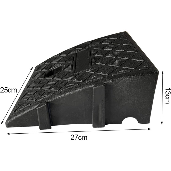 Бордюрні пандуси SADFD , Автомобільні бордюрні пандуси, Гумовий дверний пандус для порогу, Протиковзкий пандус для інвалідного візка, 25 2713 см, Портативний легкий пандус для бордюру, Міцний пандус з порогом, Чорний