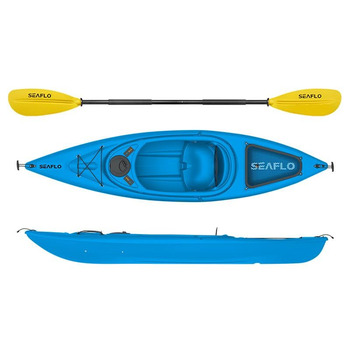 Каяк Seaflo 1004 з веслом, синій, дуже легкий та стійкий.