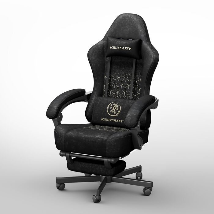 Ігрове крісло з дихаючої шкіри з подушкою кишенькової пружини, високе ергономічне офісне крісло з підголівником, комп&39ютерне ігрове крісло з підставкою для ніг для дорослих та підлітків